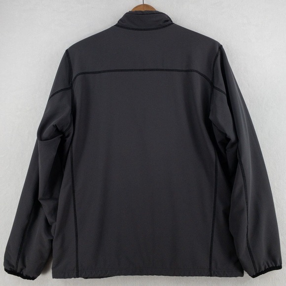 Eddie Bauer Jacket Men's Medium Gray Windfoil Elite Jacket Lined Furry Fleece - Picture 8 of 14